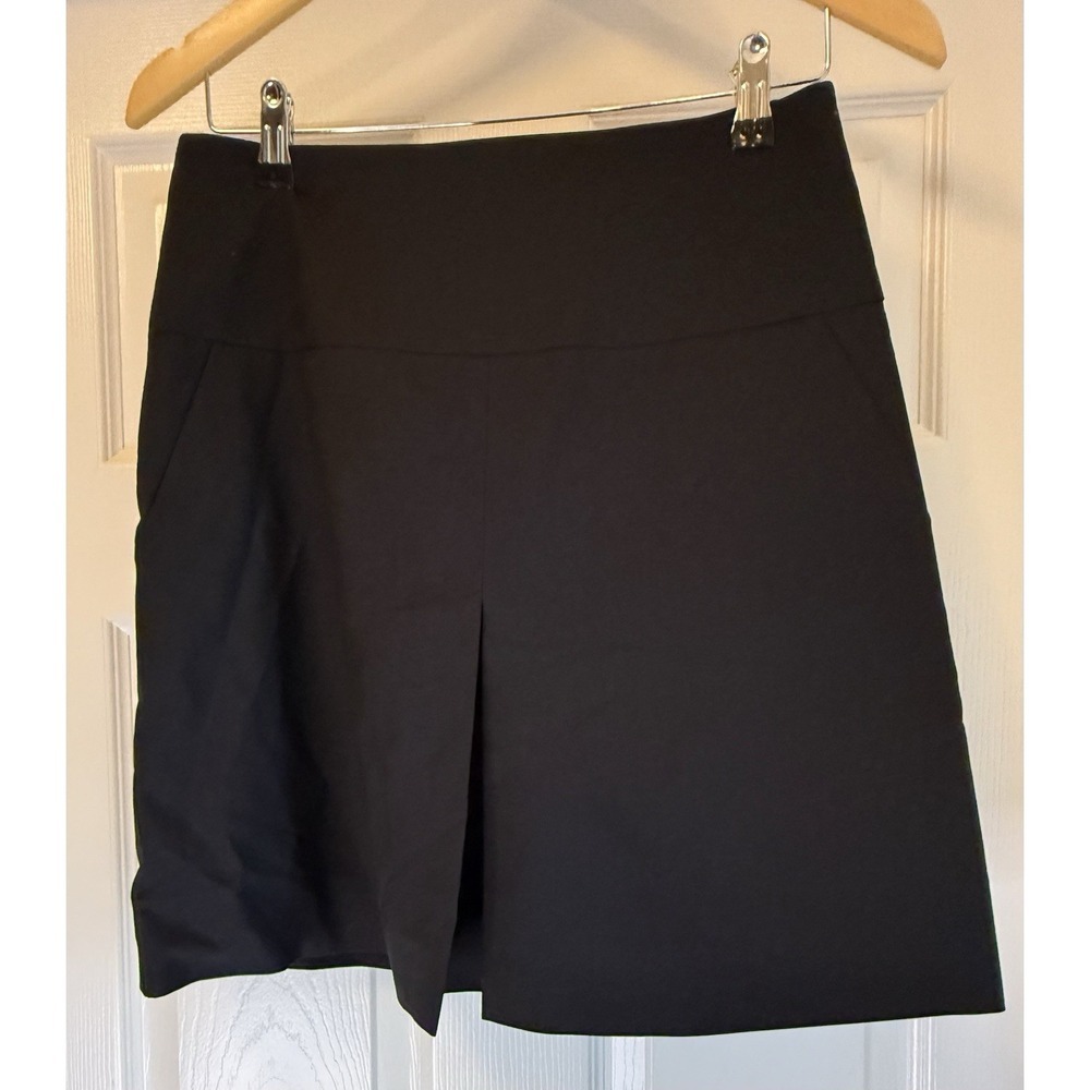 Coach 1941 Skirt Women Size 0 Black Front Pleat Mini A-Line Career Made Portugal